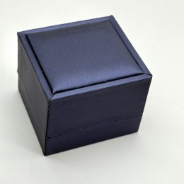 Футляр, для кольца, экокожа, цвет темно-синий, 5х5х5 см, цена за шт