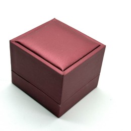 Футляр, для кольца, экокожа, цвет бордовый, 5х5х5 см, цена за шт