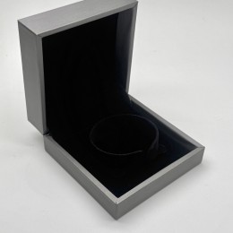 Футляр, для браслета, экокожа, цвет серый, 9х9х4 см, цена за шт