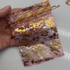 Мешочки, органза, с узором, 100 шт, размер 10х14 см, цвет розовый, цена за упаковку