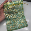Мешочки, органза, с узором, 100 шт, размер 15х20 см, цвет зеленый, цена за упаковку