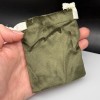 Мешочки, велюр, с белой лентой, 50 шт, размер 8х10 см, цвет хаки