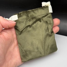 Мешочки, велюр, с белой лентой, 10 шт, размер 8х10 см, цвет хаки