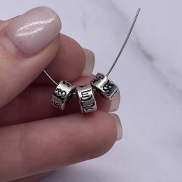 Разделитель, "Мантры", из тайского серебра, размер 8,5х5,3 мм, цена за 1 шт.