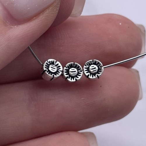 Разделитель, "Цветочек", тайское серебро, размер 5х3 мм, цена за 1 шт.