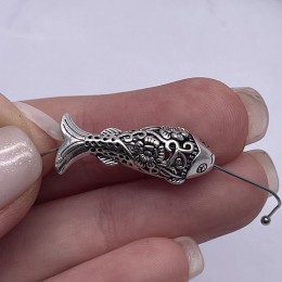 Разделитель, "Рыба", тайское серебро, размер 25,5х9,5х5,5 мм, цена за 1 шт.