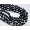 Каменные бусины, Жемчуг, чёрный, фриформы, 10 - 11 мм, длина нити 38 см