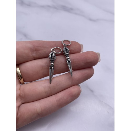 Подвеска, Буддийский кинжал "Пурба", тайское серебро, размер 34х6 мм, цена за 1 шт.