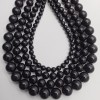 Каменные бусины, Агат, чёрный, шарик гладкий, 8 мм, длина нити 38 см