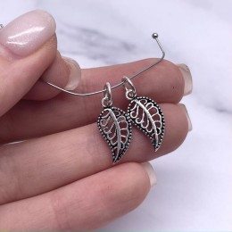 Подвеска, "Лист", тайское серебро, размер 17х9 мм, цена за 1 шт.