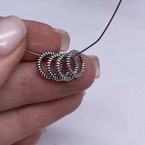 Разделитель - Кольцо (широкое отверстие), тайское серебро, размер 10х1,5 мм, цена за 1 шт.