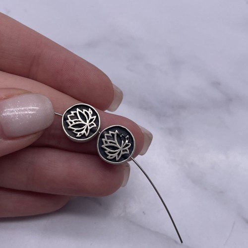 Разделитель "Лотос", тайское серебро, размер 11,5х3,2 мм, цена за 1 шт.