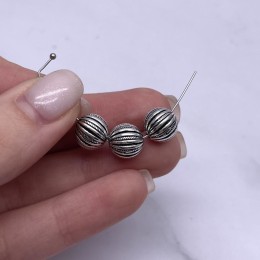 Бусина, тайское серебро, размер 10 мм, цена за 1 шт. 15535