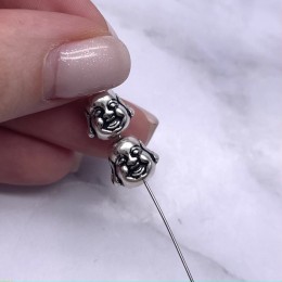 Бусина, "Хоттей", тайское серебро, размер 10 мм, цена за 1 шт.