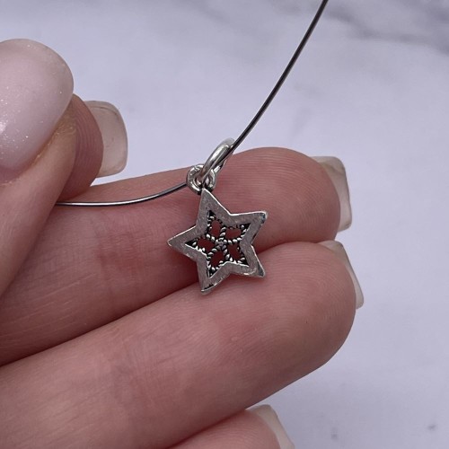 Подвеска, "Звезда", из тайского серебра, размер 17х11 мм