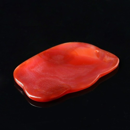 Скребок  "Корона" для массажа Гуаша из сердолика, 80 x 55 x 5 мм