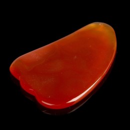 Скребок  "Лапка" для массажа Гуаша из сердолика, 90 x 60 x 5 мм