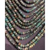 Каменные бусины, Африканская бирюза, рондель, 4х2 мм, длина нити 38 см