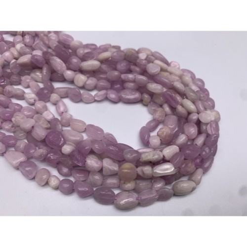 Каменные бусины, Кунцит, фриформы, 6х8 мм, длина нити 38 см