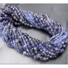Каменные бусины, Иолит, Водяной Сапфир, шарик, огранка, 3 мм, длина нити 38 см