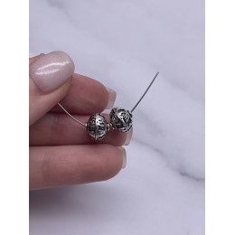 Бусина, "Мантры", тайское серебро, размер 10х8,5 мм, цена за 1 шт.