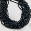 Каменные бусины, Обсидиан серебристый, шарик гладкий, 4 мм, длина нити 38 см