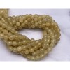 Каменные бусины, Берилл желтый, Гелиодор, шарик гладкий, 6 мм, нить 38 см