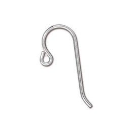 Швенза, крючок круглый с маленькой петлей 06, посеребренный, 18х19мм