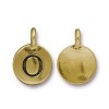 Подвеска шарм TierraCast, буква английского алфавита O, позолоченная с чернением, 16х12мм
