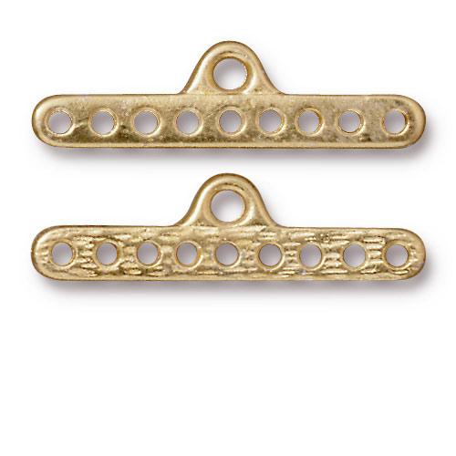 Соединитель коннектор, на 6 нитей, позолоченный, 7,7х28мм