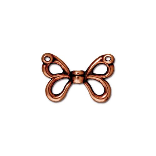 Бусина TierraCast, крылья бабочки, медь с чернением, 10х15мм