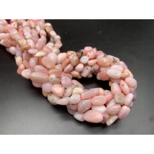 Каменные бусины, Опал, розовый, фриформы, 8х6 мм, длина нити 38 см