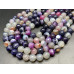 Каменные бусины, Агат, тонированный, фиолетовый, шарик огранка, 12 мм, длина нити 38 см арт. 14056