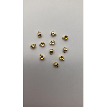 Кримпы OneTouch, 2х4 мм, латунь, цвет золото, цена за шт