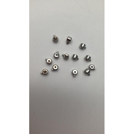 Кримпы OneTouch, 2х4 мм, латунь, цвет родий(серебро), цена за шт