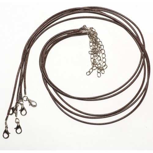 Шнуры коричневые, 50 см, 5 штук