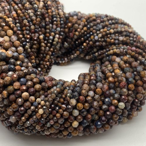 Каменные бусины, Петерсит, шарик огранка 2 мм, длина нити 38 см