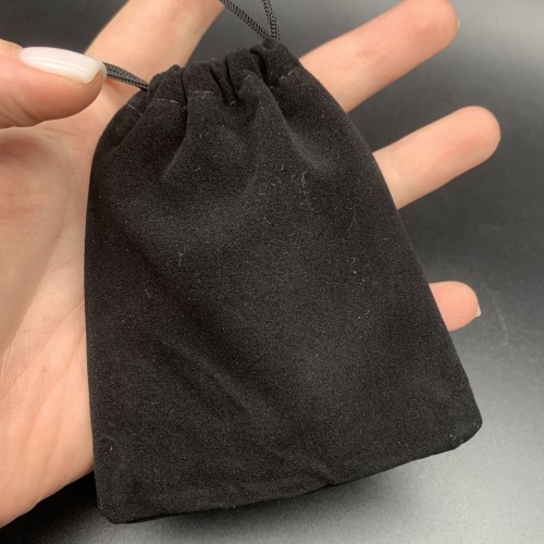 Мешочек, бархат, размер 11,5 х 9,5 см, черный