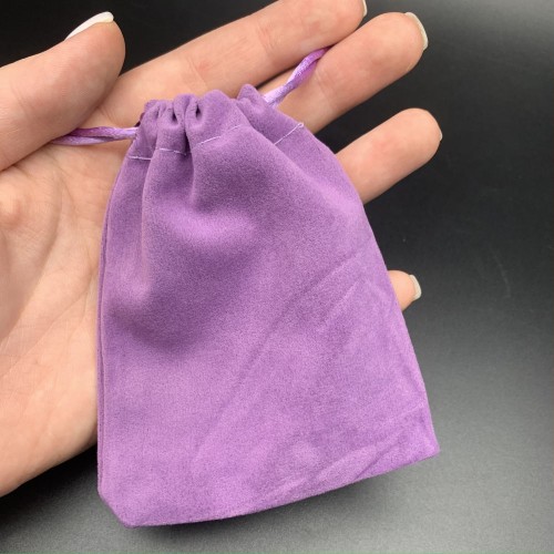Мешочек, велюр, размер 11 х 8,5 см, лиловый