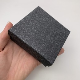 Подарочная коробочка, с ложементом, картонная, черная, блестящая, размер 90х90х30 мм