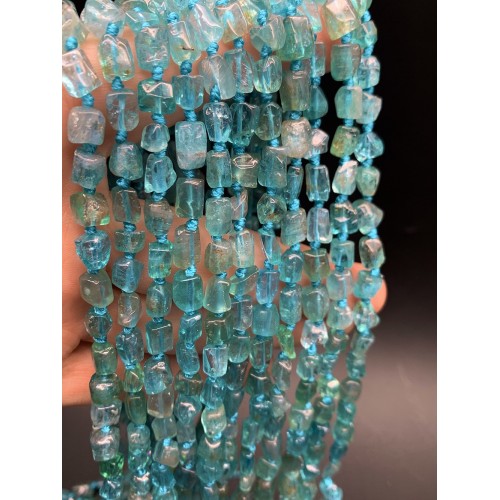 Каменные бусины, Апатит, не обработанный, столбики, 8х6 мм, длина нити 38 см