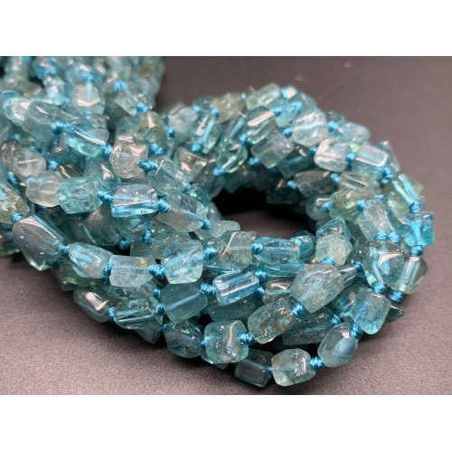 Каменные бусины, Апатит, не обработанный, столбики, 8х6 мм, длина нити 38 см