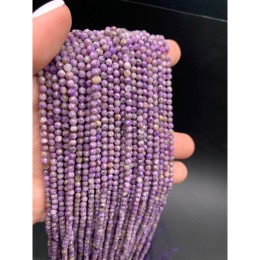 Каменные бусины, Чароит, огранка, шарик 3 мм, длина нити 38 см