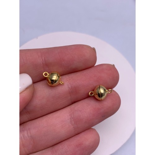 Замок, магнитный, покрытие позолота, модель SS 925, размер 6 мм, цена за 1 шт.