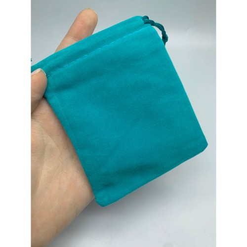 Мешочек, бархат, размер 11 х 8,5 см, бирюзовый