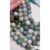 Каменные бусины, Нефрит Микс, шарик гладкий, 15,5-16 мм, длина нити 38 см