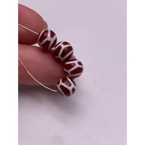 Бусина Дзи "432" из сердолика, Черепаха, размер 8 мм, цена за 1 шт