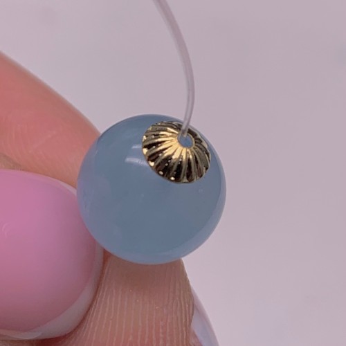 Шапочка для бусин, латунь, цвет золото, размер 5 мм