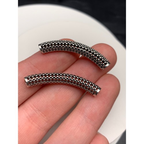 Разделитель, "Трубочка", тайское серебро, размер 36х5 мм, цена за 1 шт.