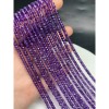 Каменные бусины, Аметист, люкс, огранка, рондель 2,5х4 мм, длина нити 38 см